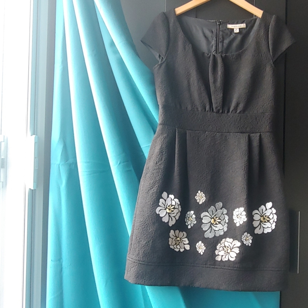 Mademoiselle Embroidered Black Dress